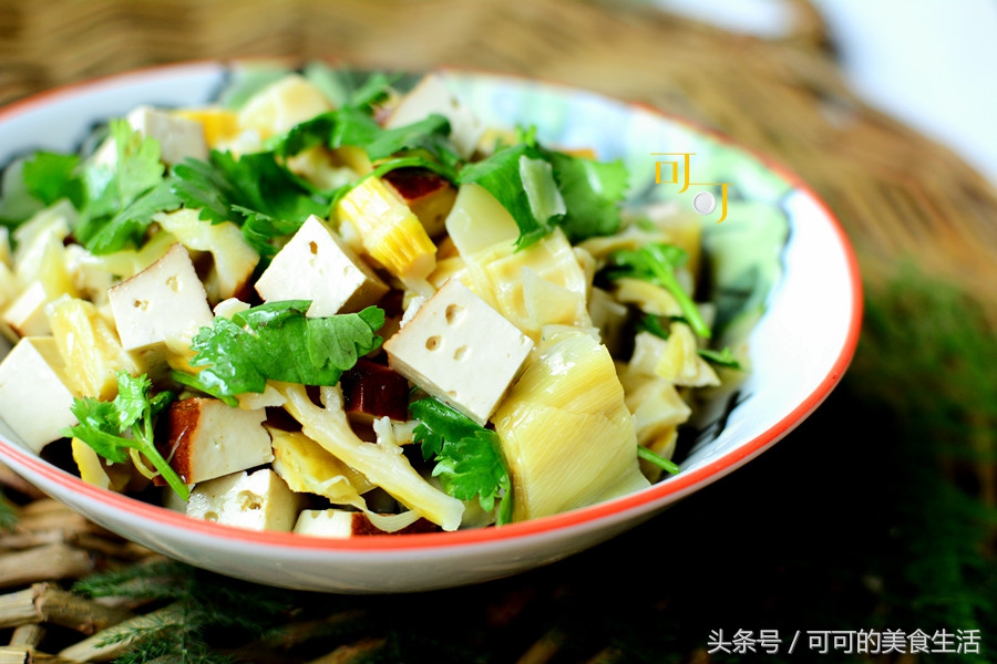 羊尾笋干拌香干：一道清爽凉拌菜，高纤维补钙，瘦身没商量