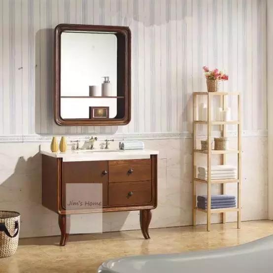 欧式风格浴室柜效果图,欧式整体浴柜