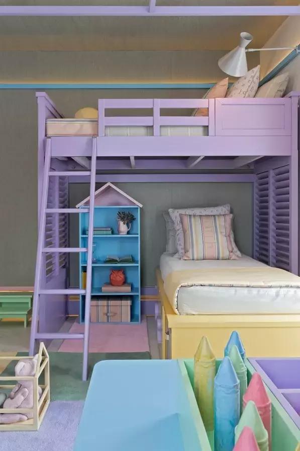 小型儿童房设计图,水泥装修风格儿童房