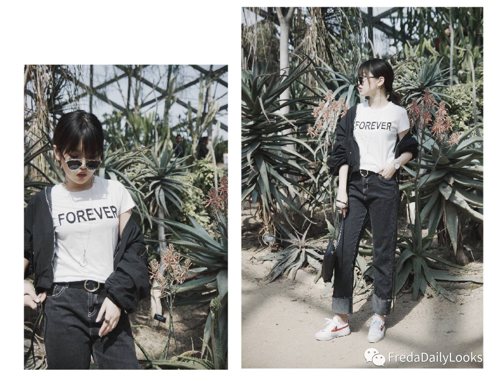 freda穿搭初秋最爱的五套搭配,不同的白tee如何搭配可以更出彩