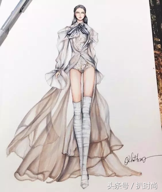 礼服好高级感,怎么画礼服设计手稿图