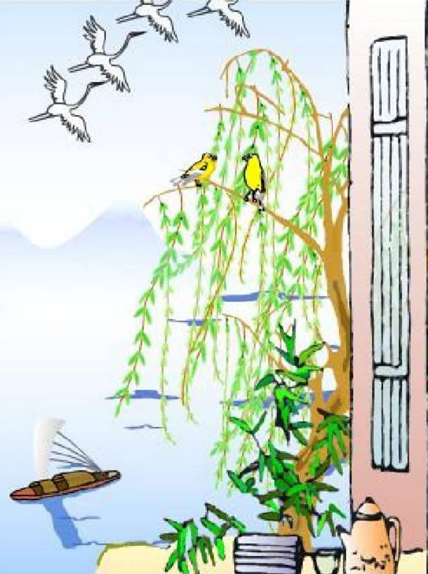 学校诗词大赛上的几道猜古诗词题：你看图能猜出几个