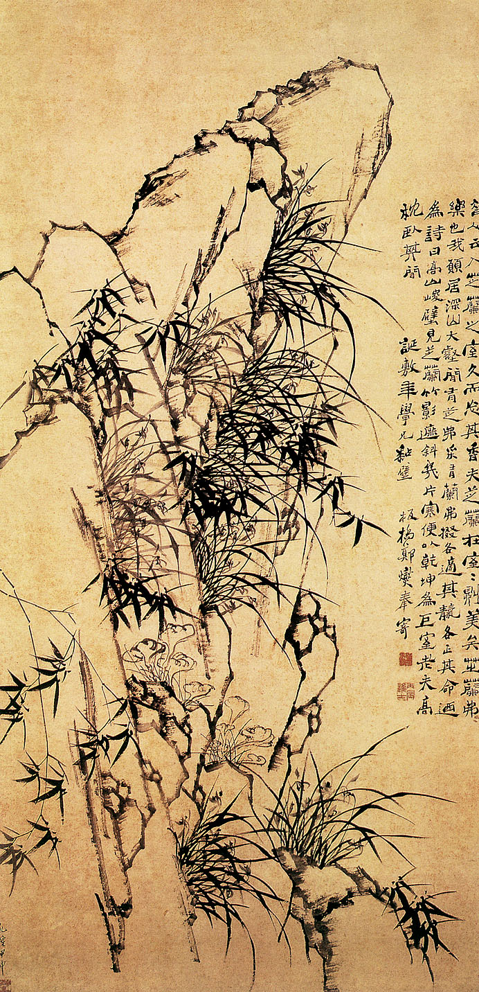 有关梅兰竹菊的中国国画作品,国画梅兰竹菊