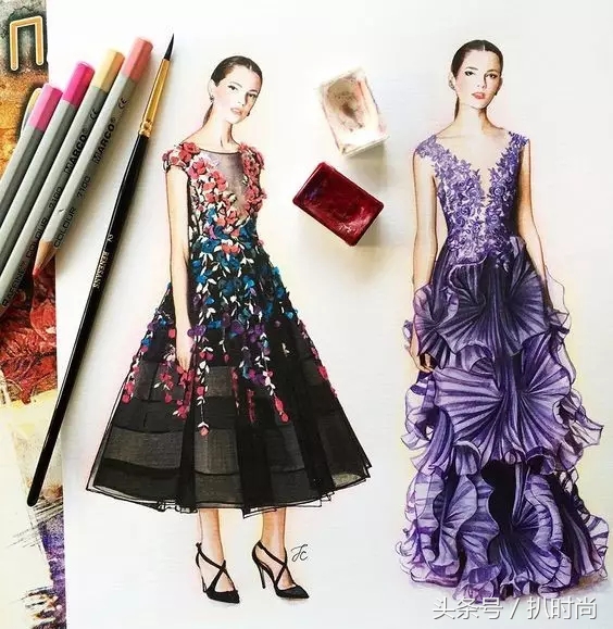 礼服好高级感,怎么画礼服设计手稿图