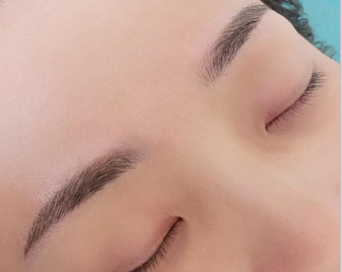 绣眉的后期效果图,绣眉后期成什么样