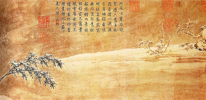 有关梅兰竹菊的中国国画作品,国画梅兰竹菊