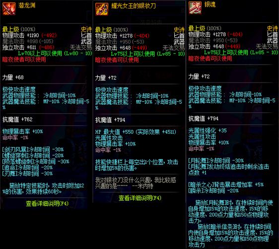 dnf不同职业的史诗装备,DNF9周年