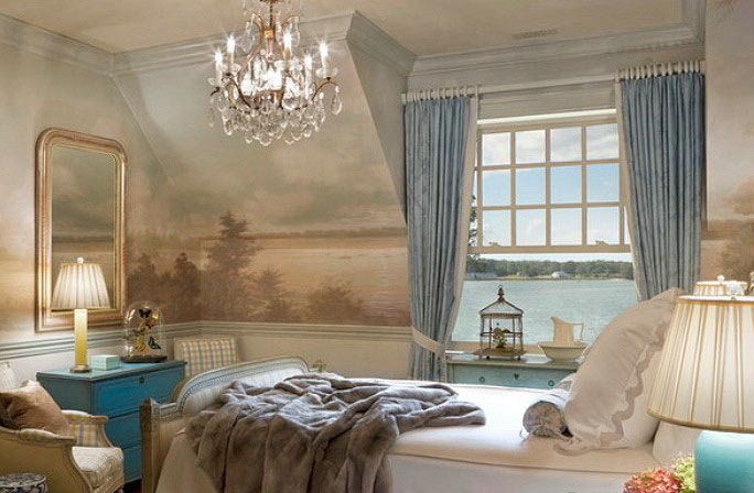 极简风格手绘墙,简单又漂亮的手绘墙