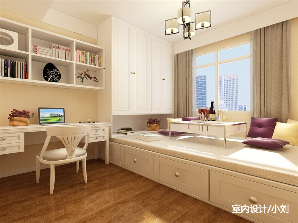 听海蓝珊两居室132，漂亮、大气的整体艺术之家，包含了欧式和田园两种风格，欧式加田园更体现出家的温心