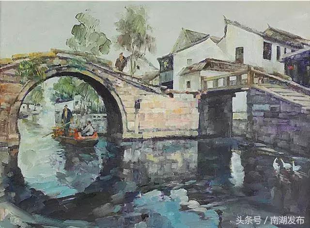 汉塘水上的三座桥变了~小城镇颜值越来越高