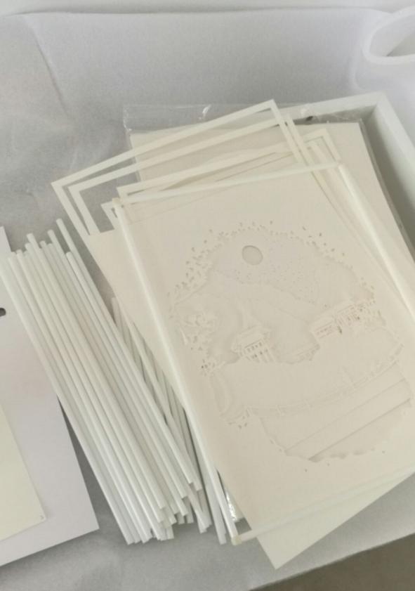 纸雕灯箱制作教程,夜光纸手工制作图片