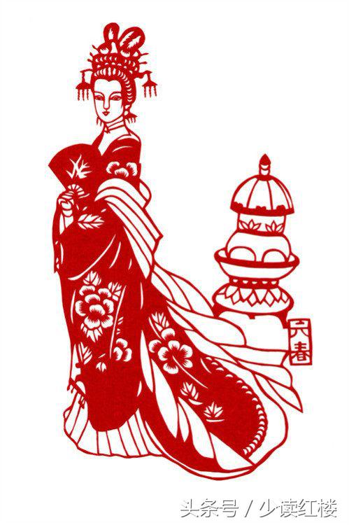 剪纸红楼梦人物肖像,红楼梦人物q版剪纸图