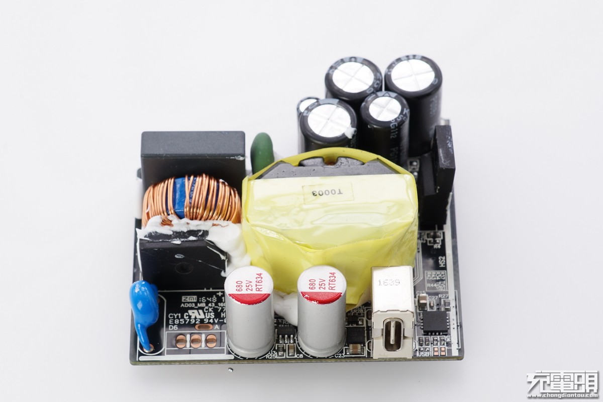 小米usb充电器60瓦拆解,小米车载充电器cc02czm拆解