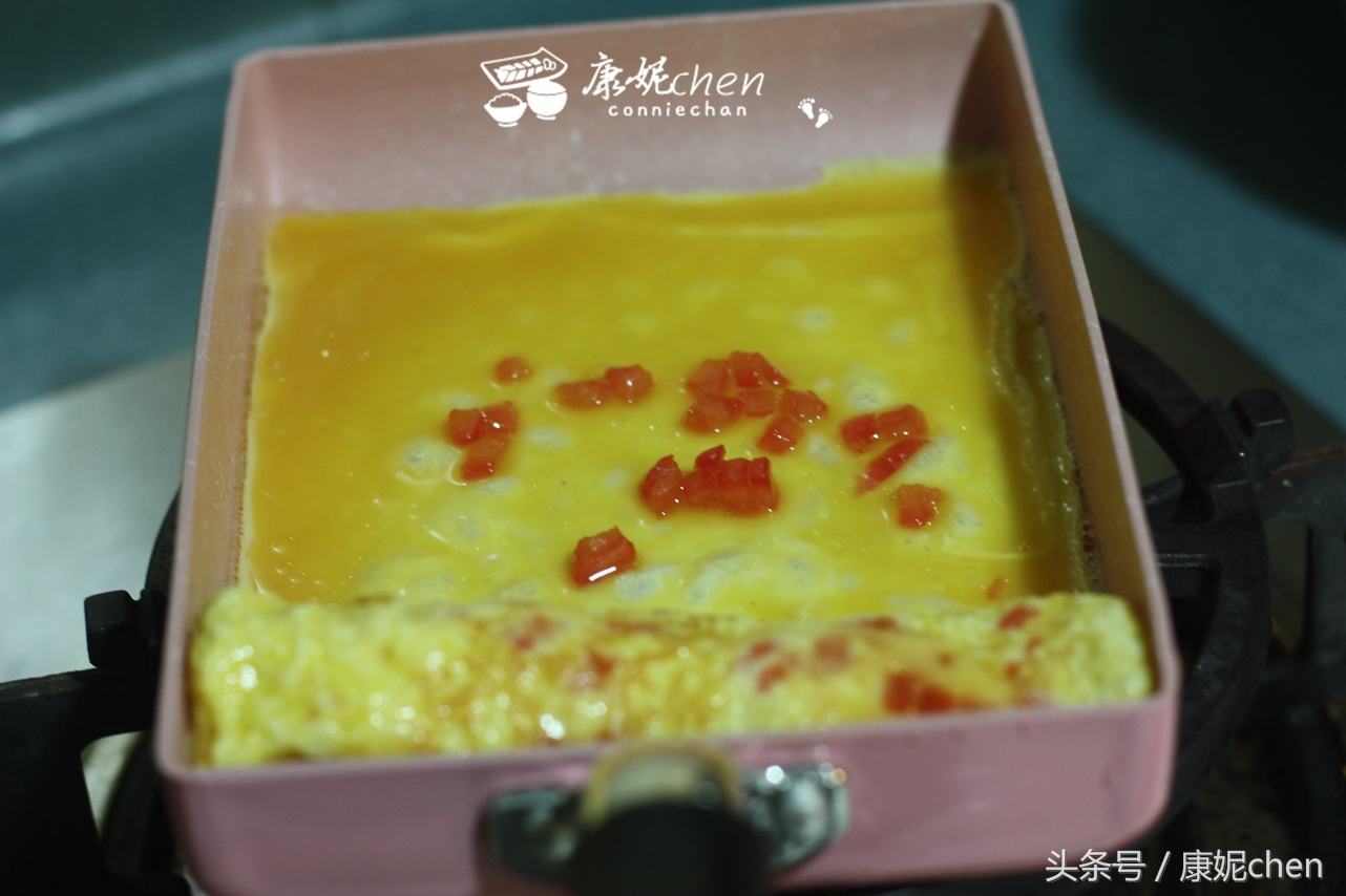 番茄火腿蛋卷如何做,omelette番茄蛋卷