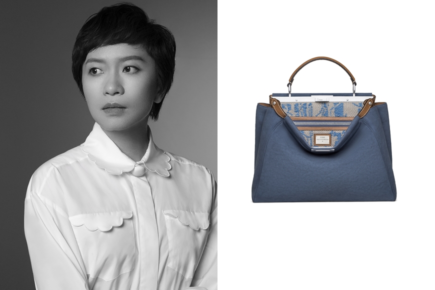 名人眼中的Peekaboo手袋！芬迪携杨颖、刘雯推动慈善拍卖活动
