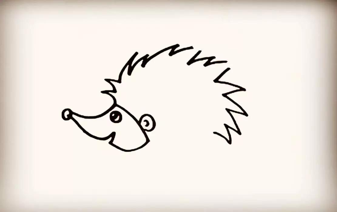 简笔画刺猬索尼克,简笔画刺猬的画法