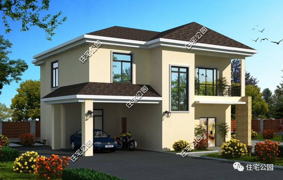 农村小别墅实拍造价100万了解一下,8*8农村经济型二层小别墅