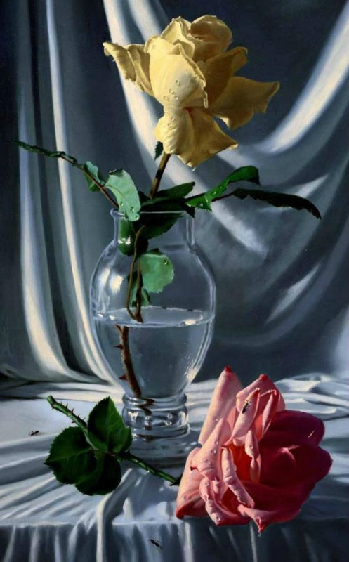 油画玫瑰花怎么画教程大全,油画玫瑰花蛋糕教程