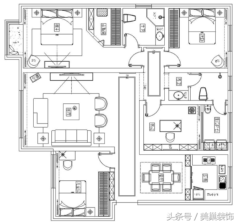 郑州正商新蓝钻a区130平户型图,郑州正商华钻三室二厅装修图