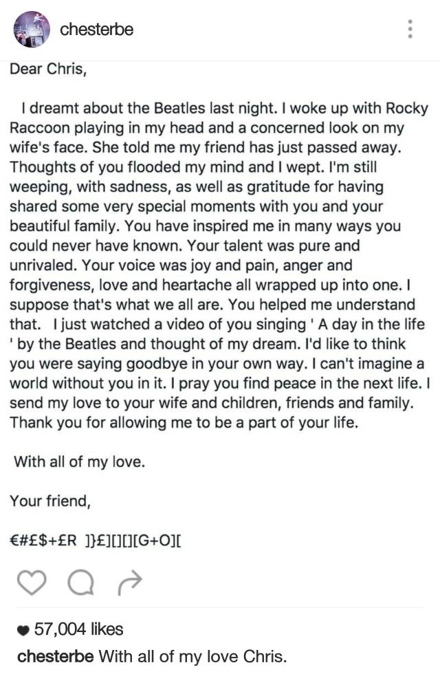 快速恶补“林肯公园”主唱的生平,好应对男朋友的悲伤