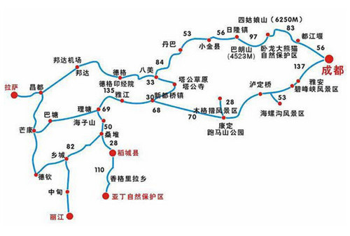 成都去稻城亚丁的旅游路线及费用,成都到稻城亚丁包车自驾游攻略