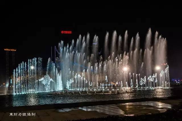 大连东港音乐喷泉图片高清,大雁塔音乐喷泉水舞光影