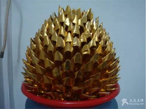 中秋节拜月娘折纸教程视频,黄纸手工折纸菠萝元宝