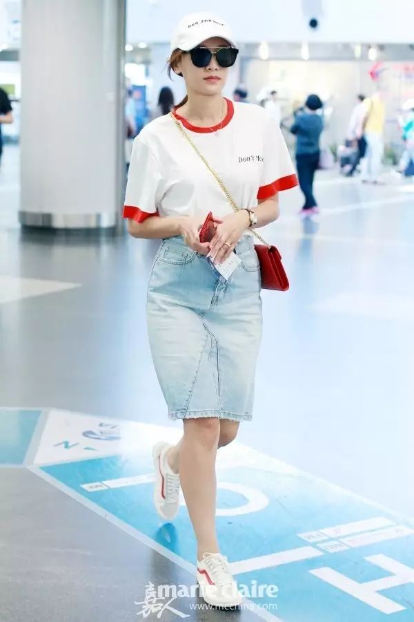 明星同款短袖t恤女杨幂,潮牌t恤女款杨幂同款条纹