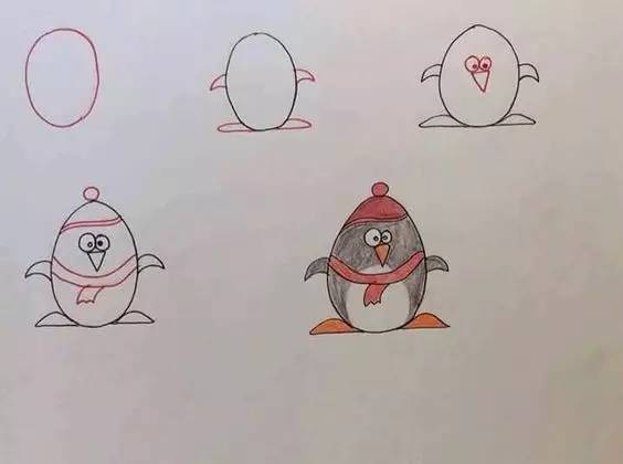 椭圆和圆形能画成什么小动物,儿童简笔画画一些可爱的小东西