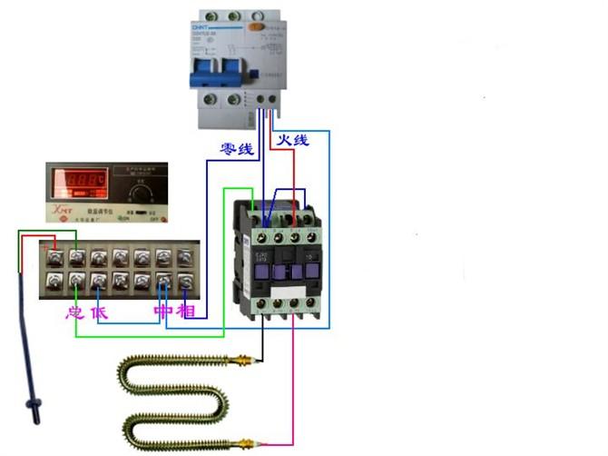 分励脱扣断路器与电表的接线图,断路器线圈与电表接线图