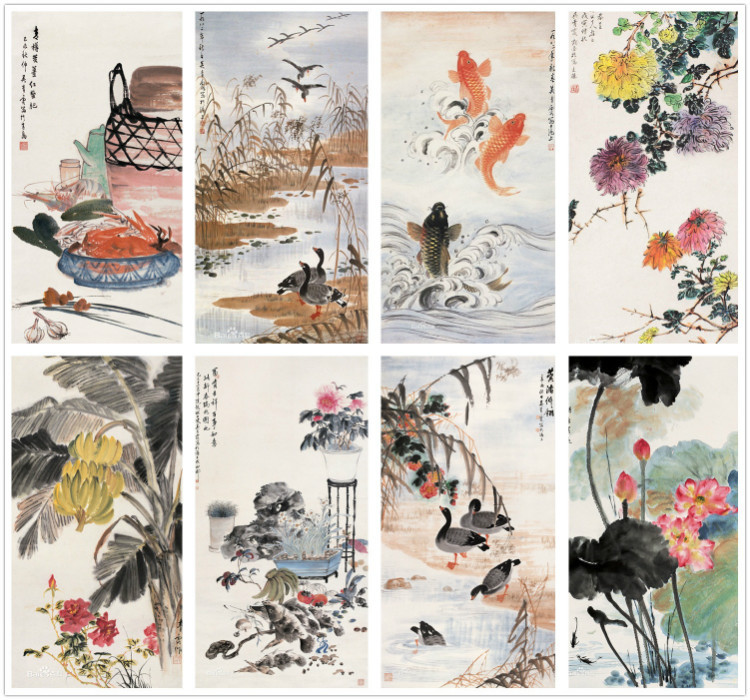 海派花鸟画谁的比较好,海派名家张雄花鸟画