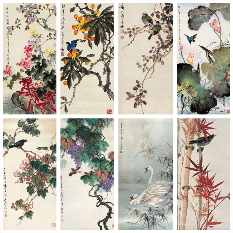 海派花鸟画谁的比较好,海派名家张雄花鸟画