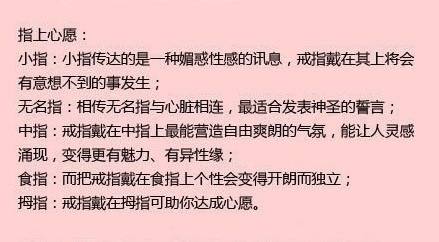 男士戴戒指的含义与戴法,女生右手戒指戴法含义
