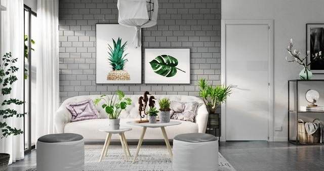 适合北欧风的客厅瓷砖,北欧简约风瓷砖上墙装修