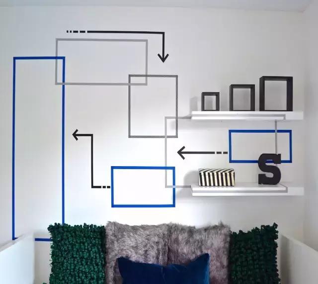 装饰胶带创意用法,胶带纸装饰墙壁