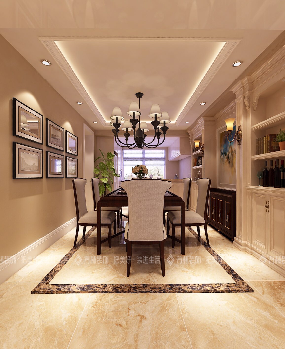 沈阳方林150平米轻奢装修图,沈阳方林风格装修效果图