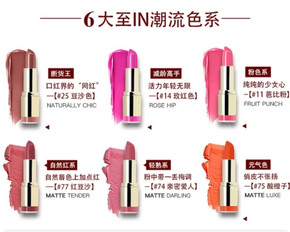 2020平价口红色号排行榜前十名,口红排行榜最好看色2020秋冬平价