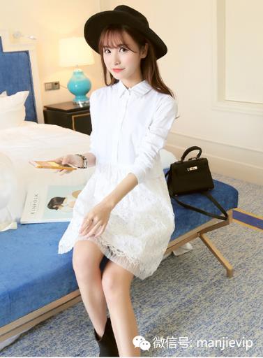 梦幻纯白精美蕾丝连衣裙 (雾色森林连衣裙)