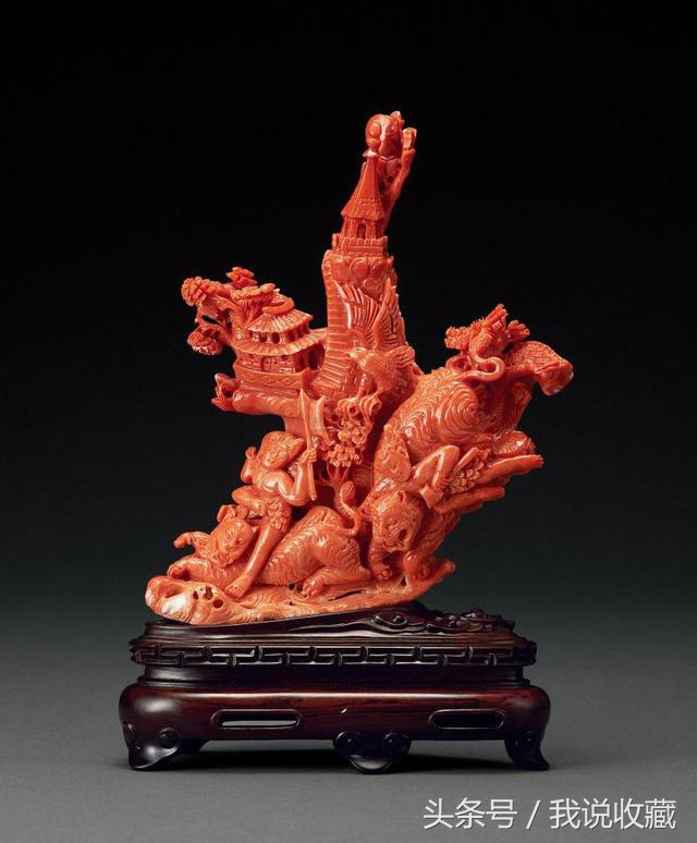 珊瑚珠子50万左右,红珊瑚一百多万的