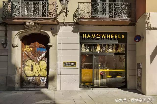 西班牙有家快餐厅也太有意思了,尽然用火腿来做装饰