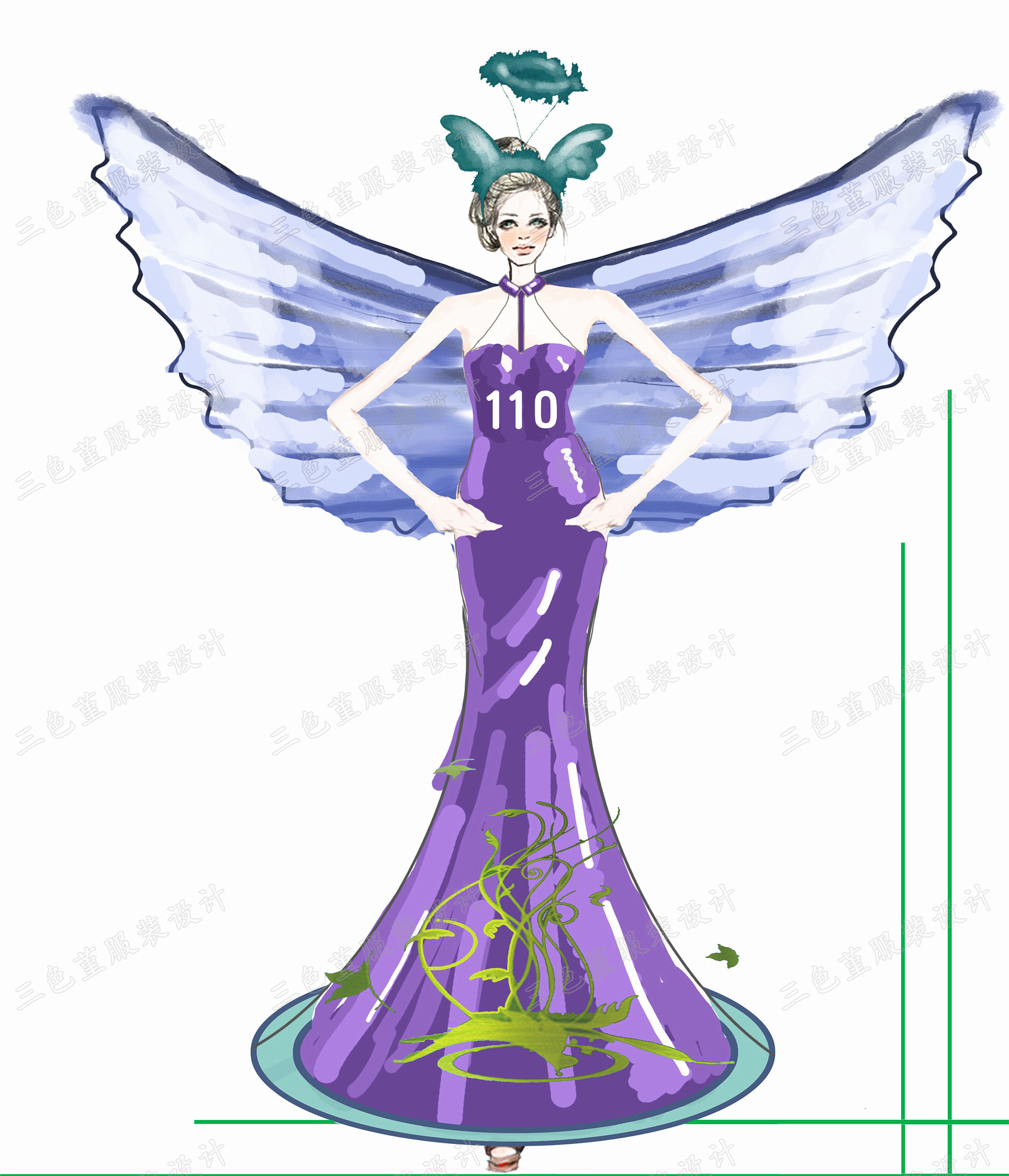 演出服定制声乐老师,设计感演出服