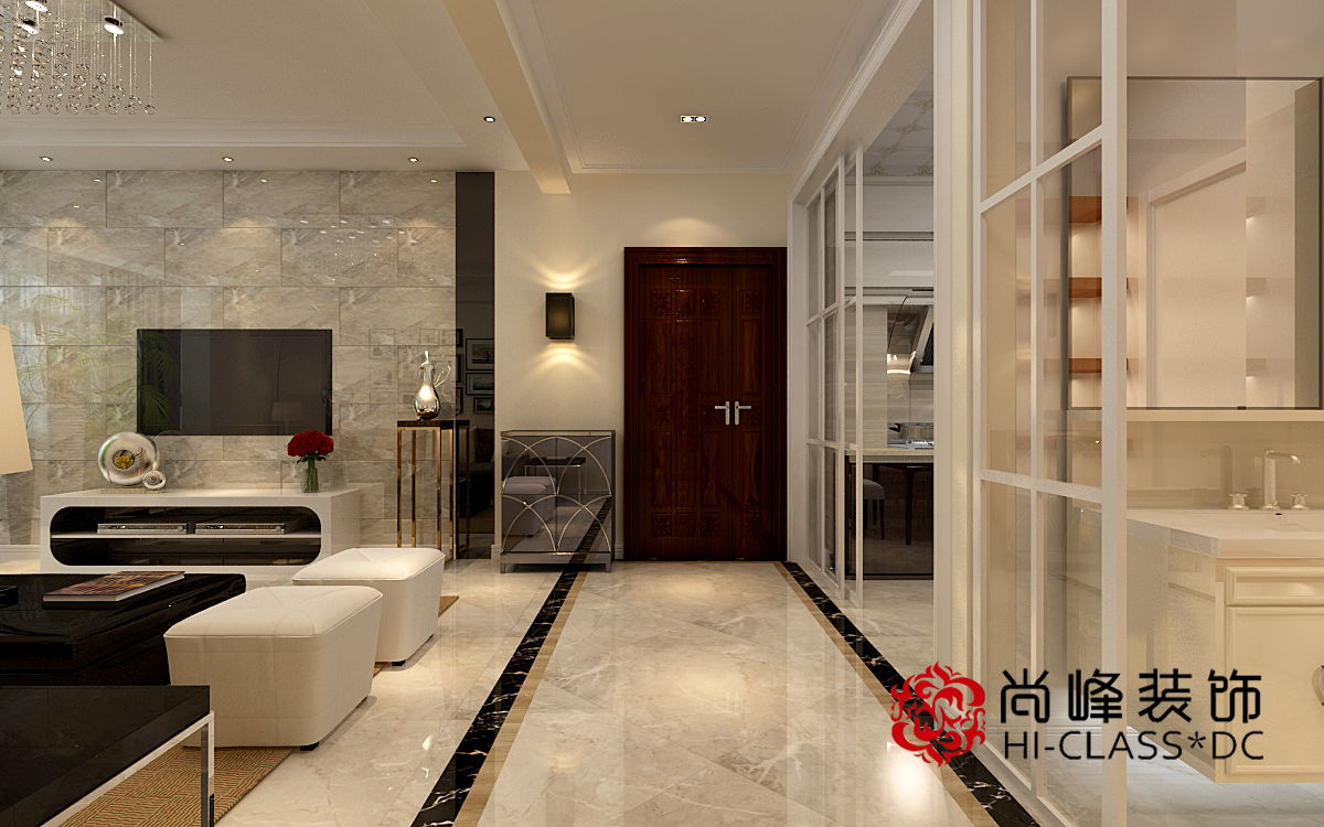 客厅沙发上面有梁如何处理图片,客厅有梁餐边柜做不到边怎么办