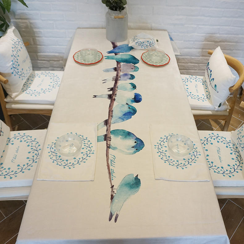 小清新餐桌桌布,餐桌桌布简单大方的