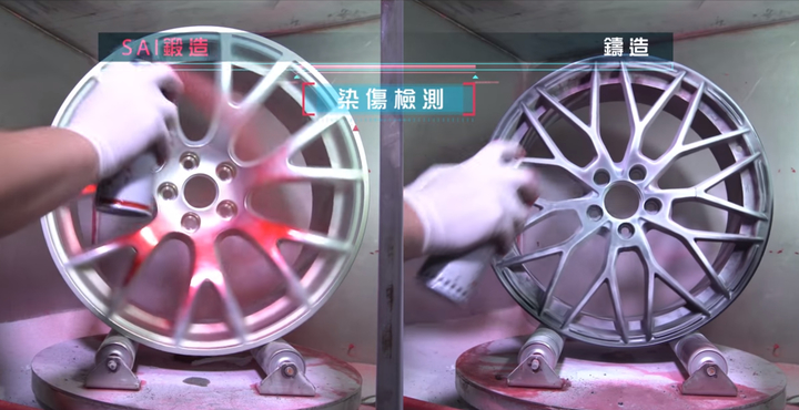 锻造轮毂和旋压轮毂真实测试,锻造轮毂强度测试