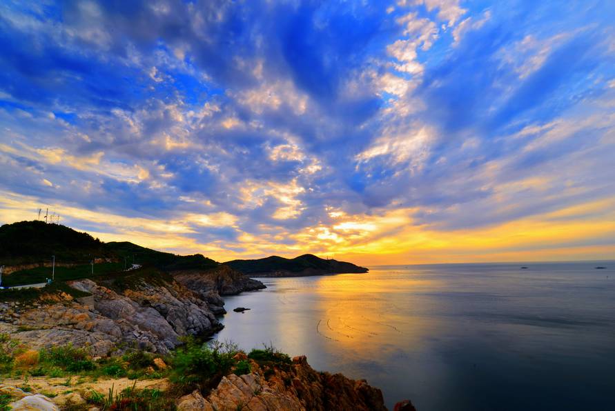 威海千里海岸线风景画,威海的海边适合拍照的地方