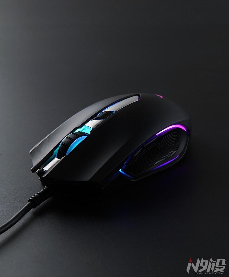 狼派at405游戏鼠标,狼派鼠标拆解