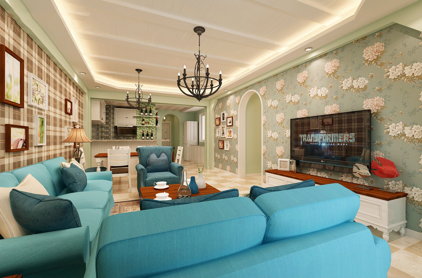 兰州恒大名都装修房子效果图,七里河恒大名都二居室