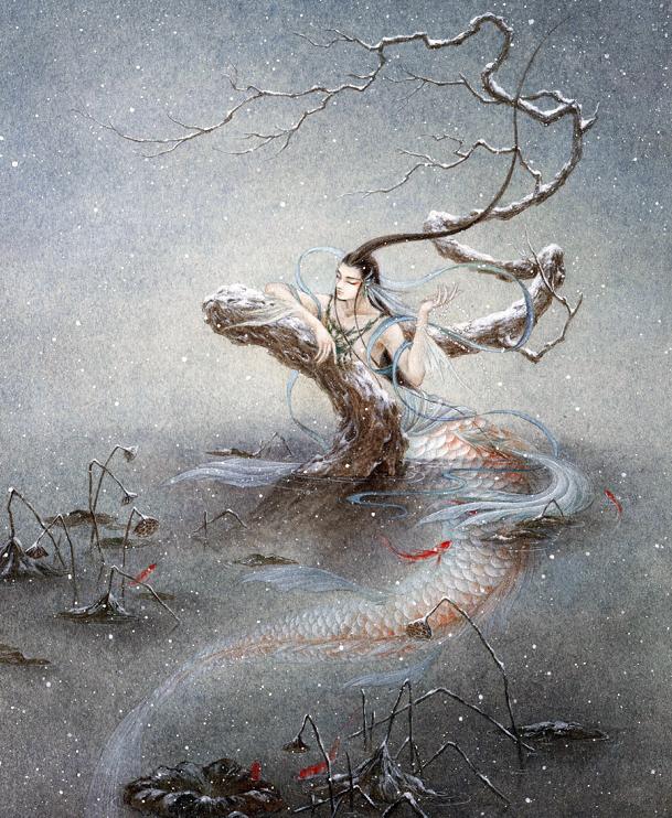 中国百鬼画作,一双巧手作画