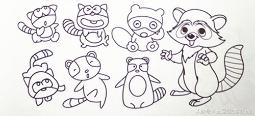 土豆姑娘的日记027-简笔画之森林里的动物朋友们3(蜗牛恐龙)