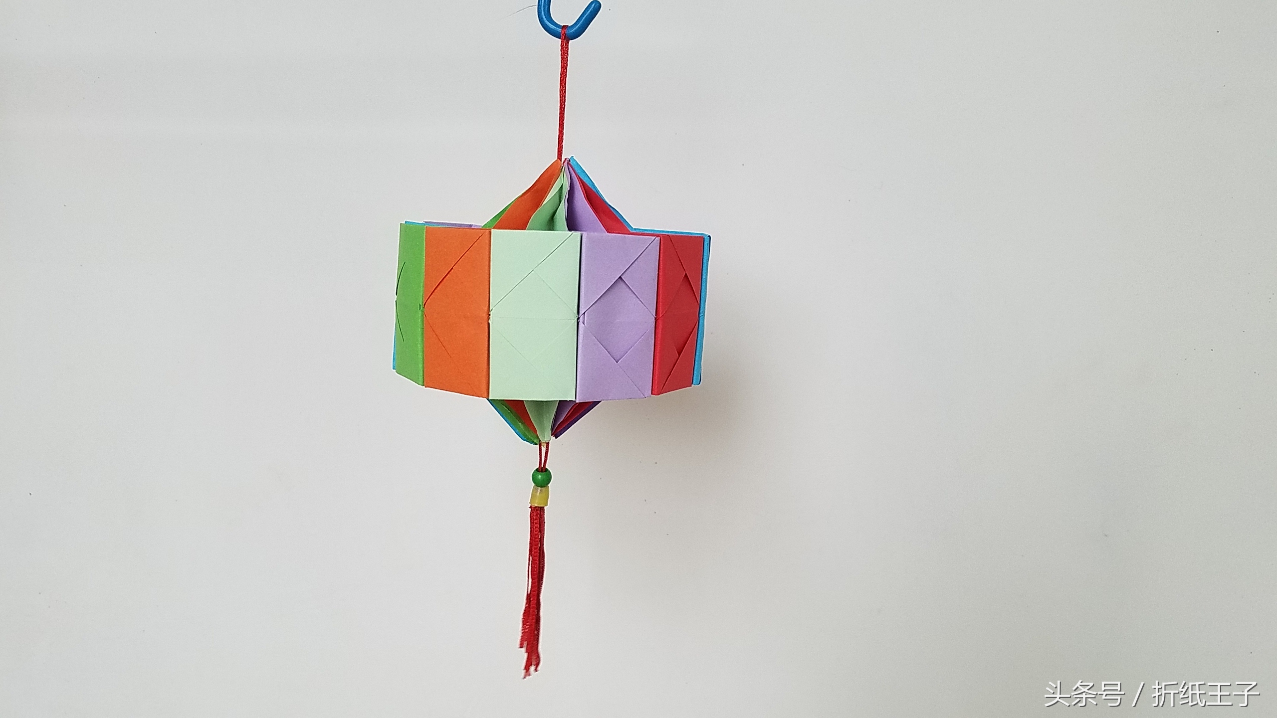 幼儿园折纸大红灯笼教案,国庆折纸灯笼手工作品